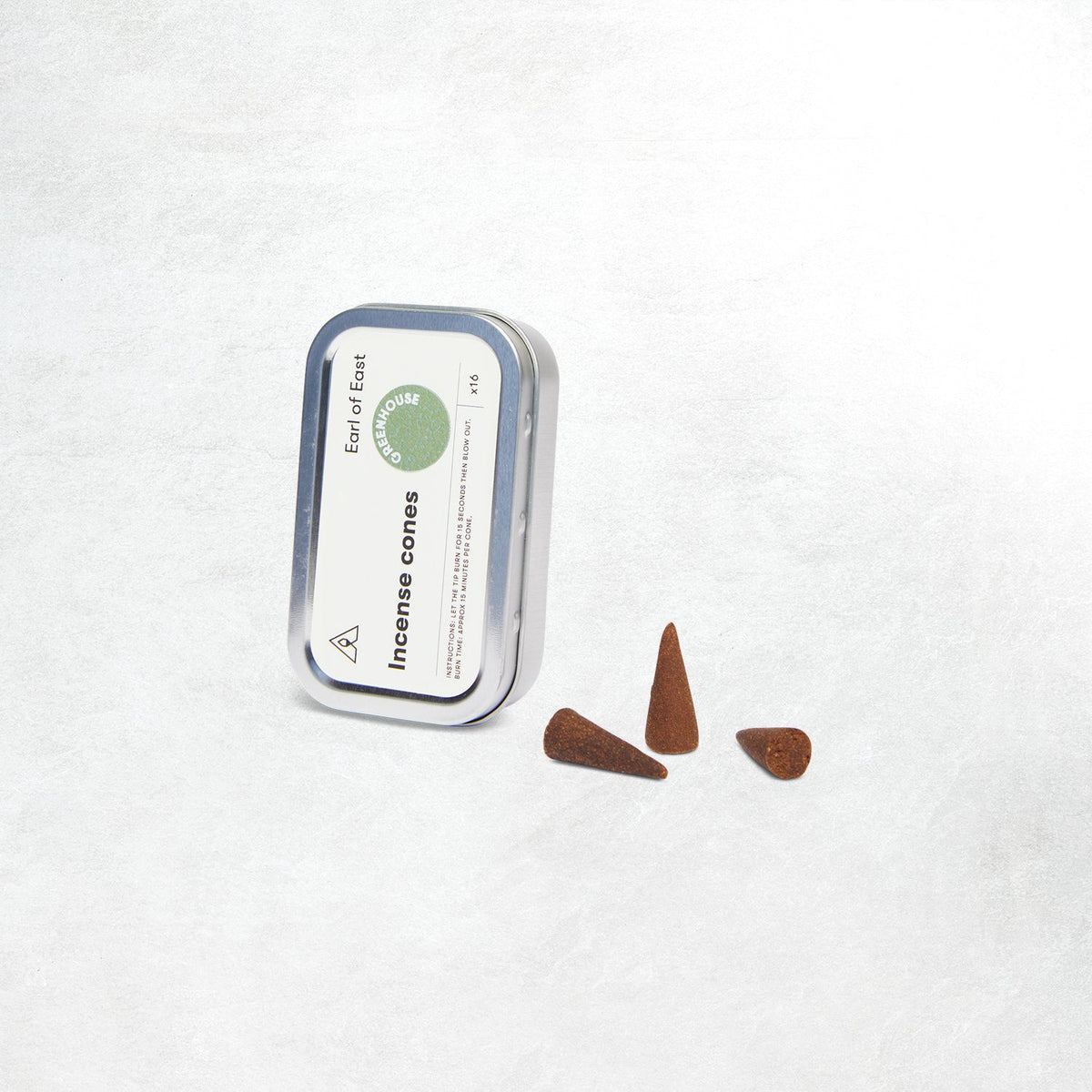 Earl of East Incense Cones: Greenhouse