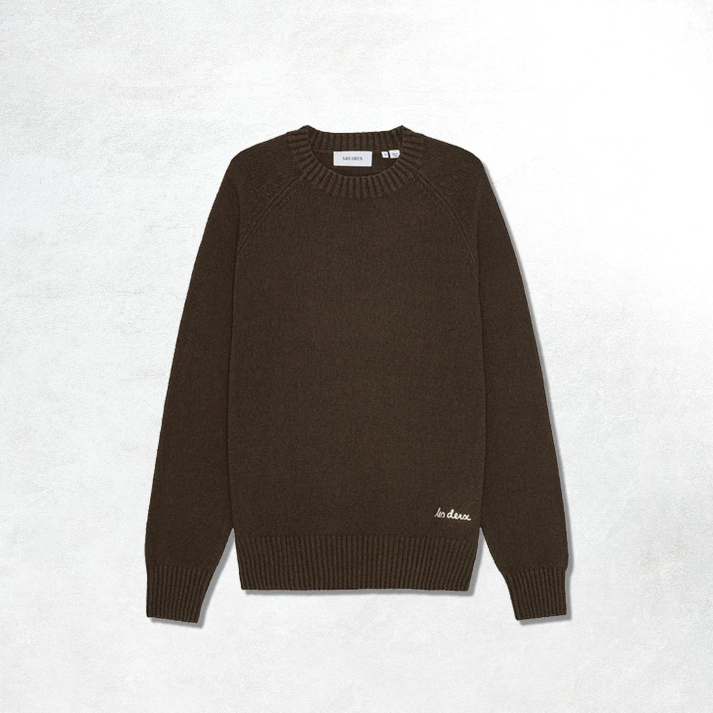 Les Deux Brad Roundneck Knit: Turkish Coffee Brown
