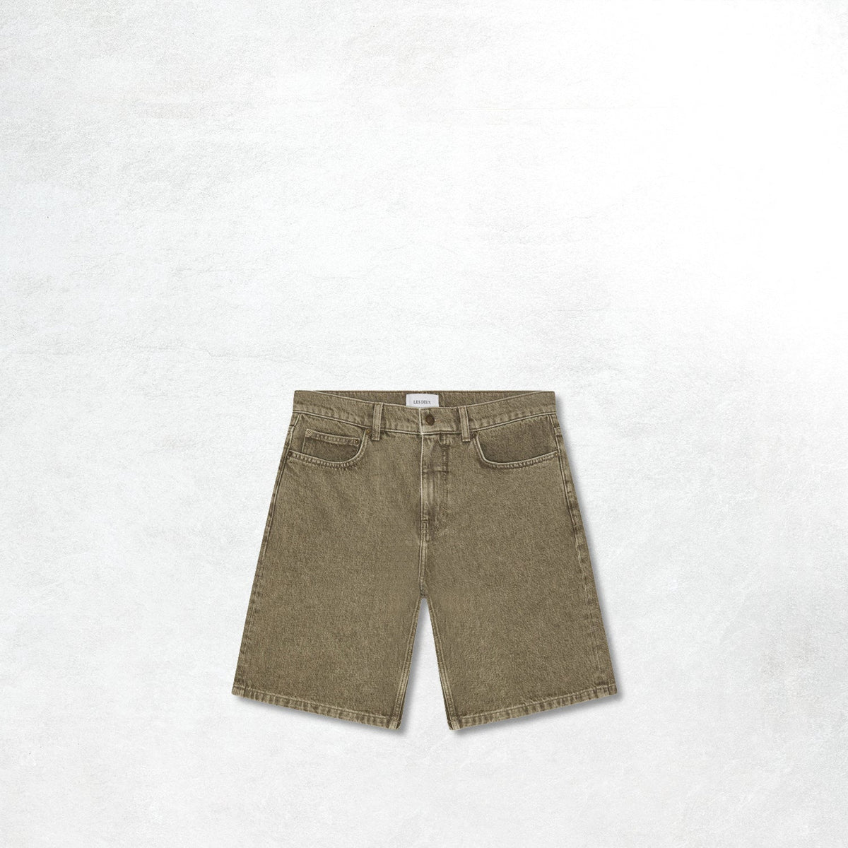 Les Deux Denim Shorts: Light Brown Denim Wash