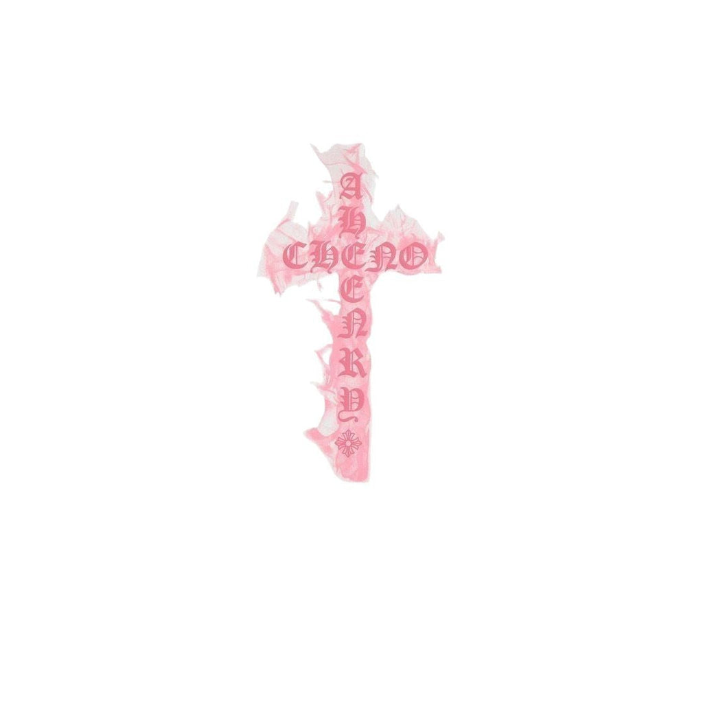 Chrome Hearts Color Sanskrit Cross Print Short Tee Unisex Y2K