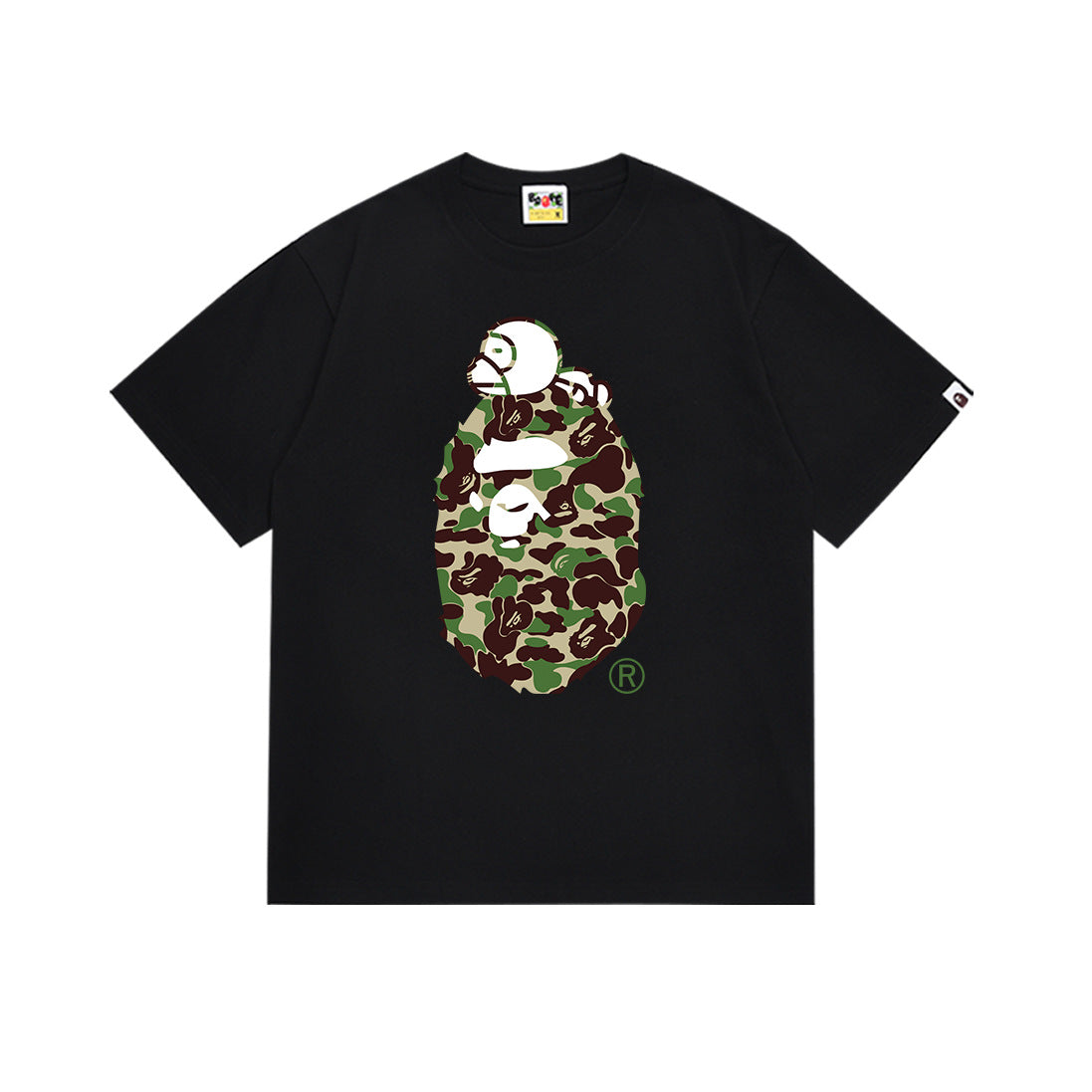 Bape Camo Ape Head Graphic Oversized Tee Streetwear Unisex