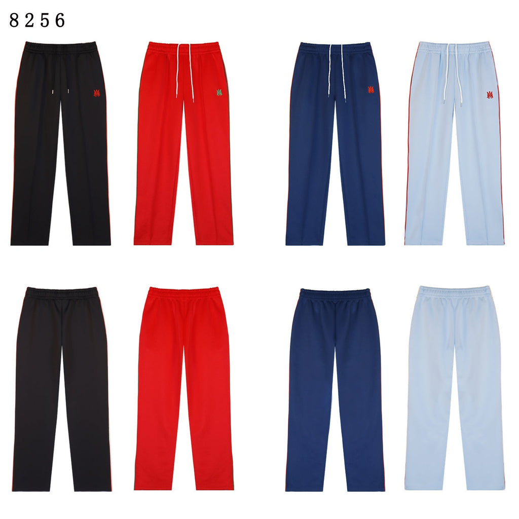 Amiri Embroidered Letter Striped Casual Pants
