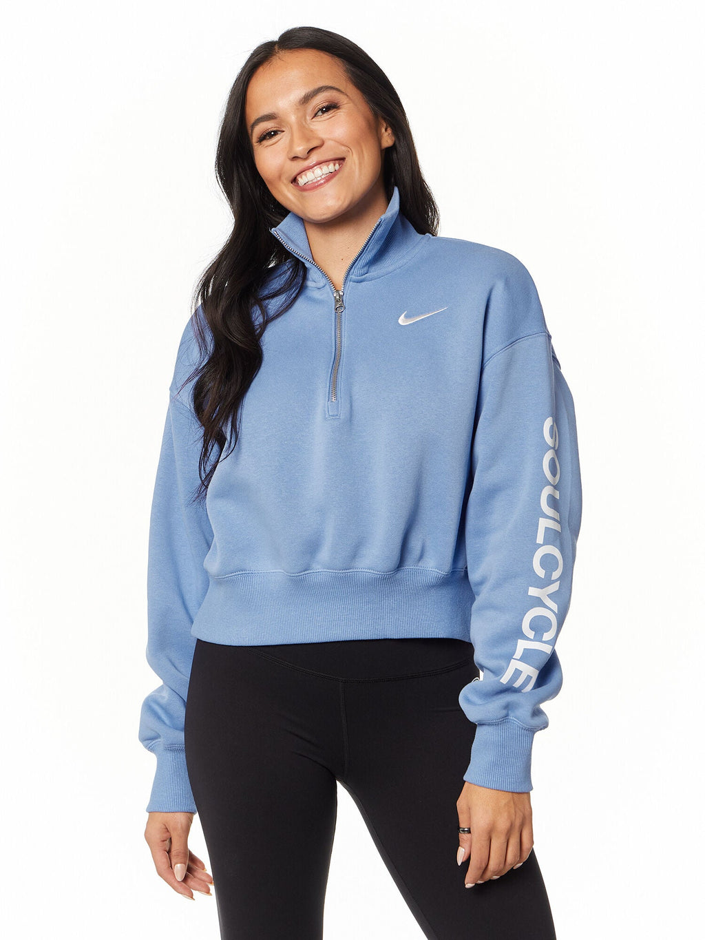 1/2-Zip Crop Sweatshirt