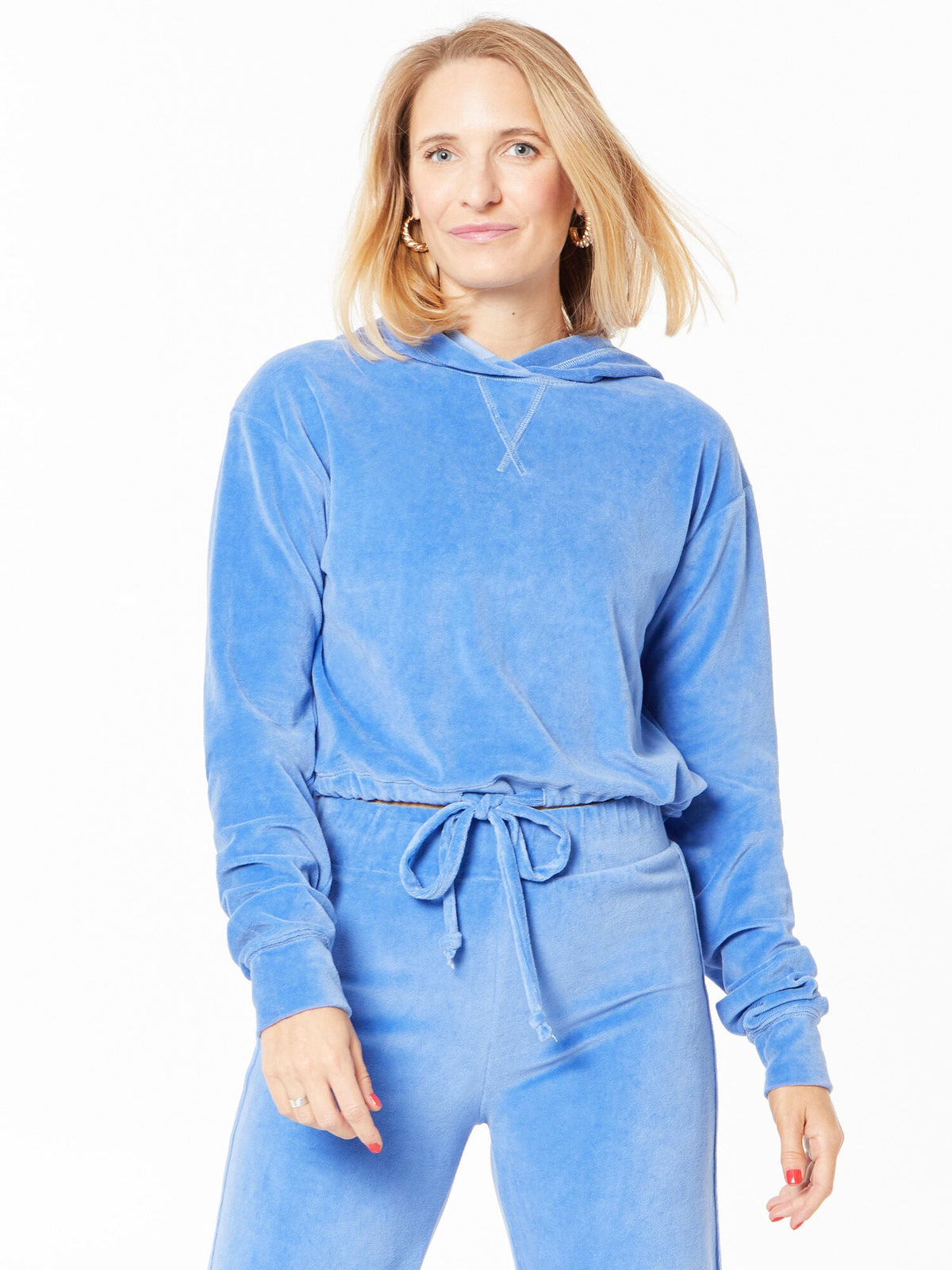 VELOUR TRY-OUT HOODIE BLUE