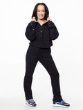 HEAVY FLEECE POLO SWEATSHIRT