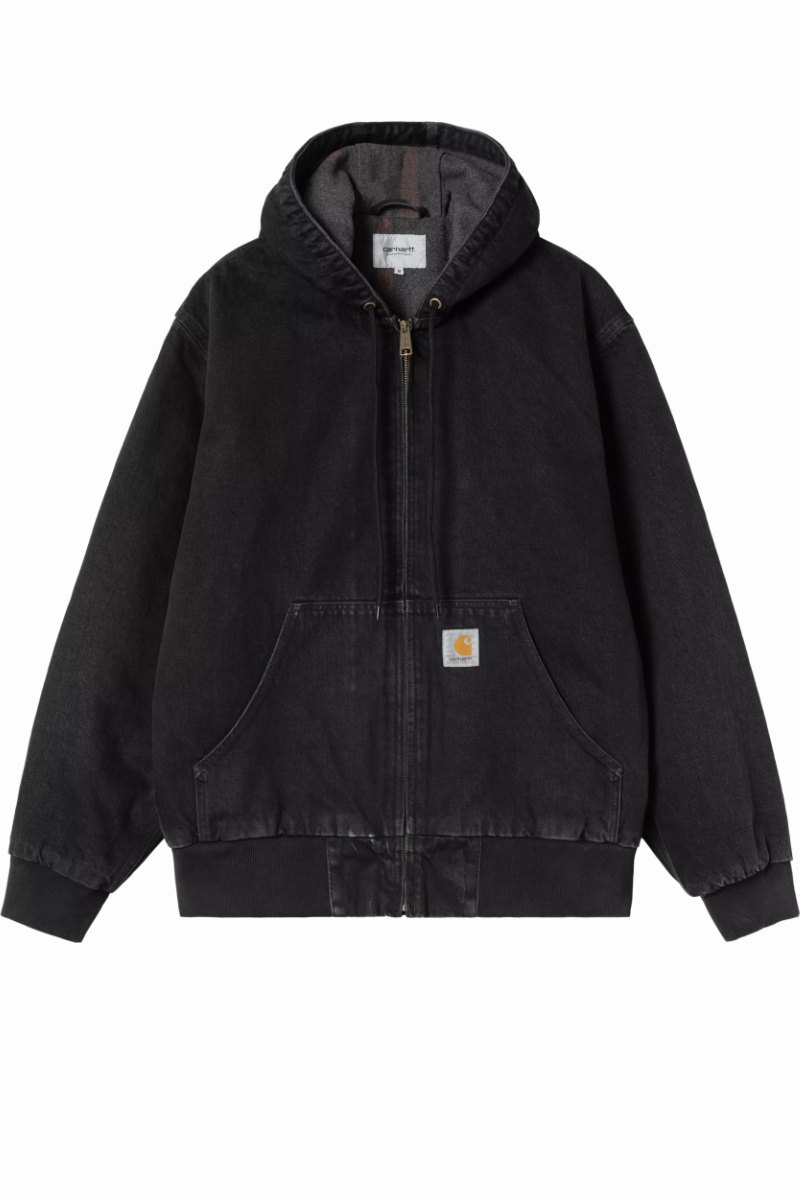 CARHARTT WIP OG ACTIVE JACKET Black Stone Washed