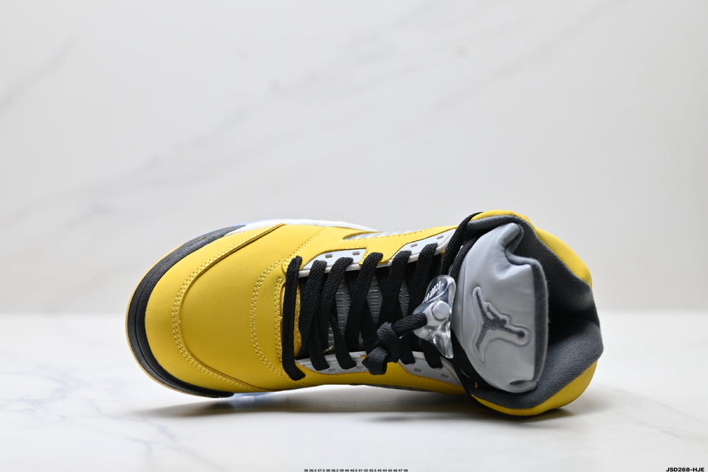 Air Jordan 5 Retro University Gold Black Sneakers
