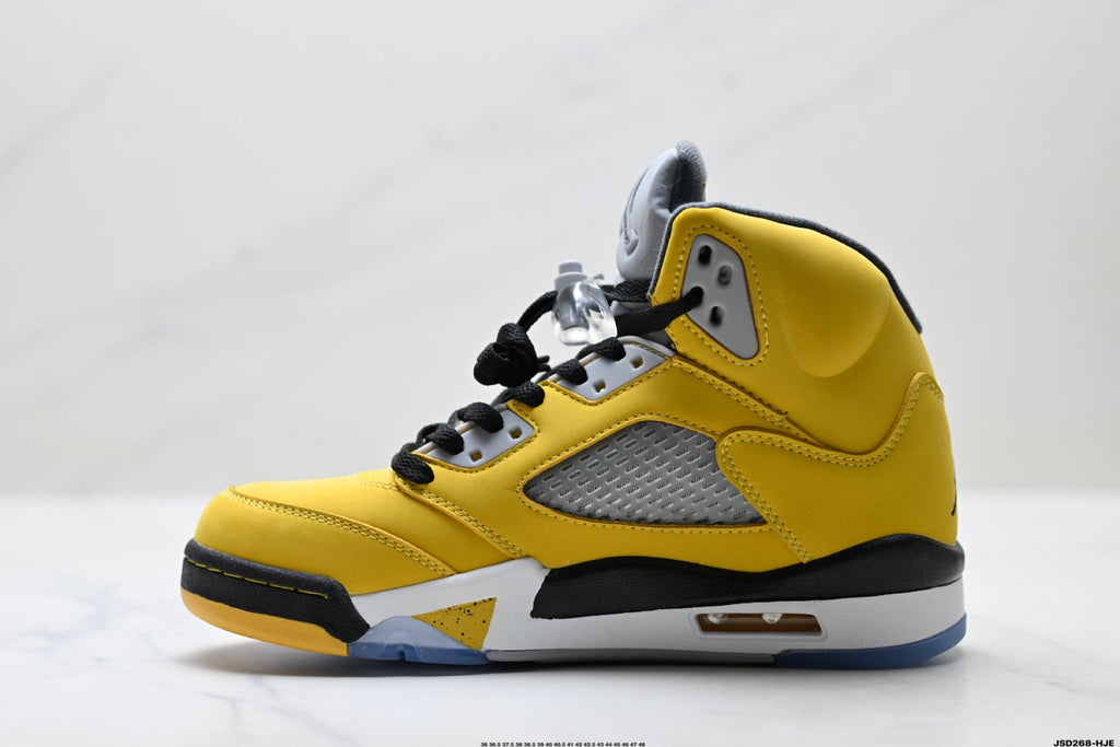 Air Jordan 5 Retro University Gold Black Sneakers