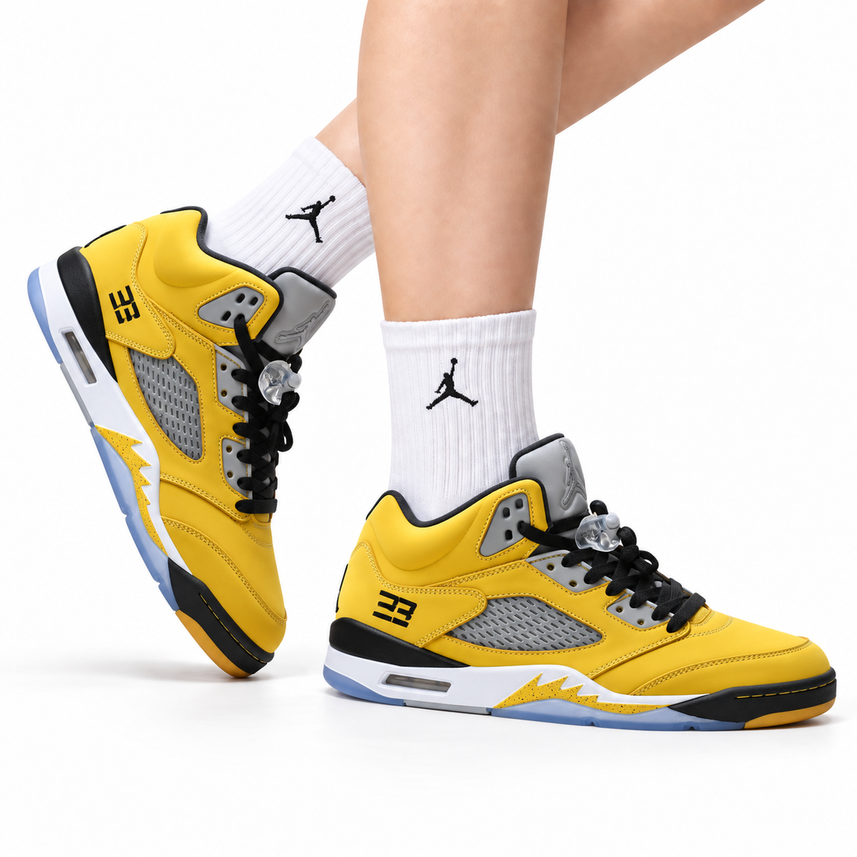 Air Jordan 5 Retro University Gold Black Sneakers