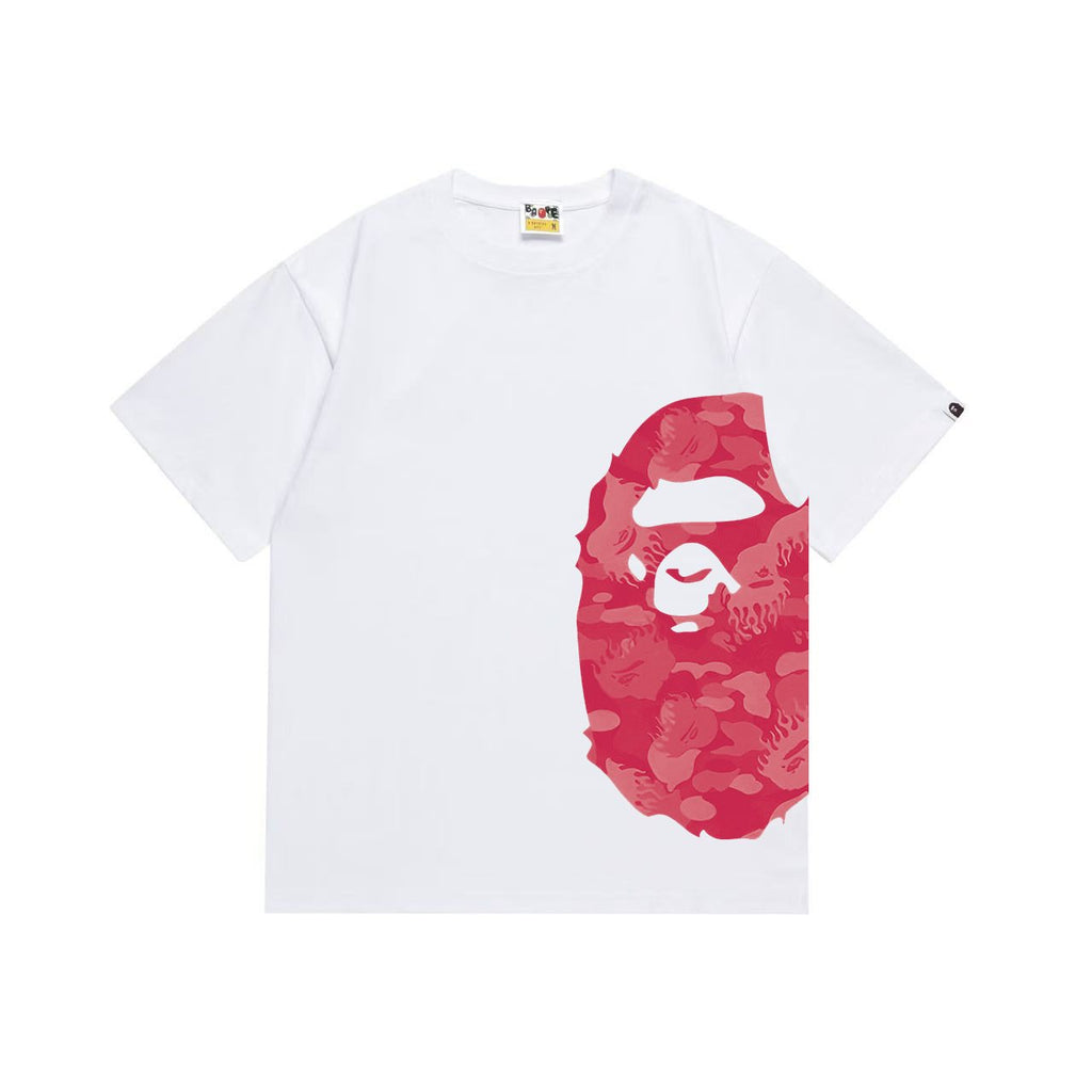 BAPE Pink Ape Face Side Graphic T-Shirt