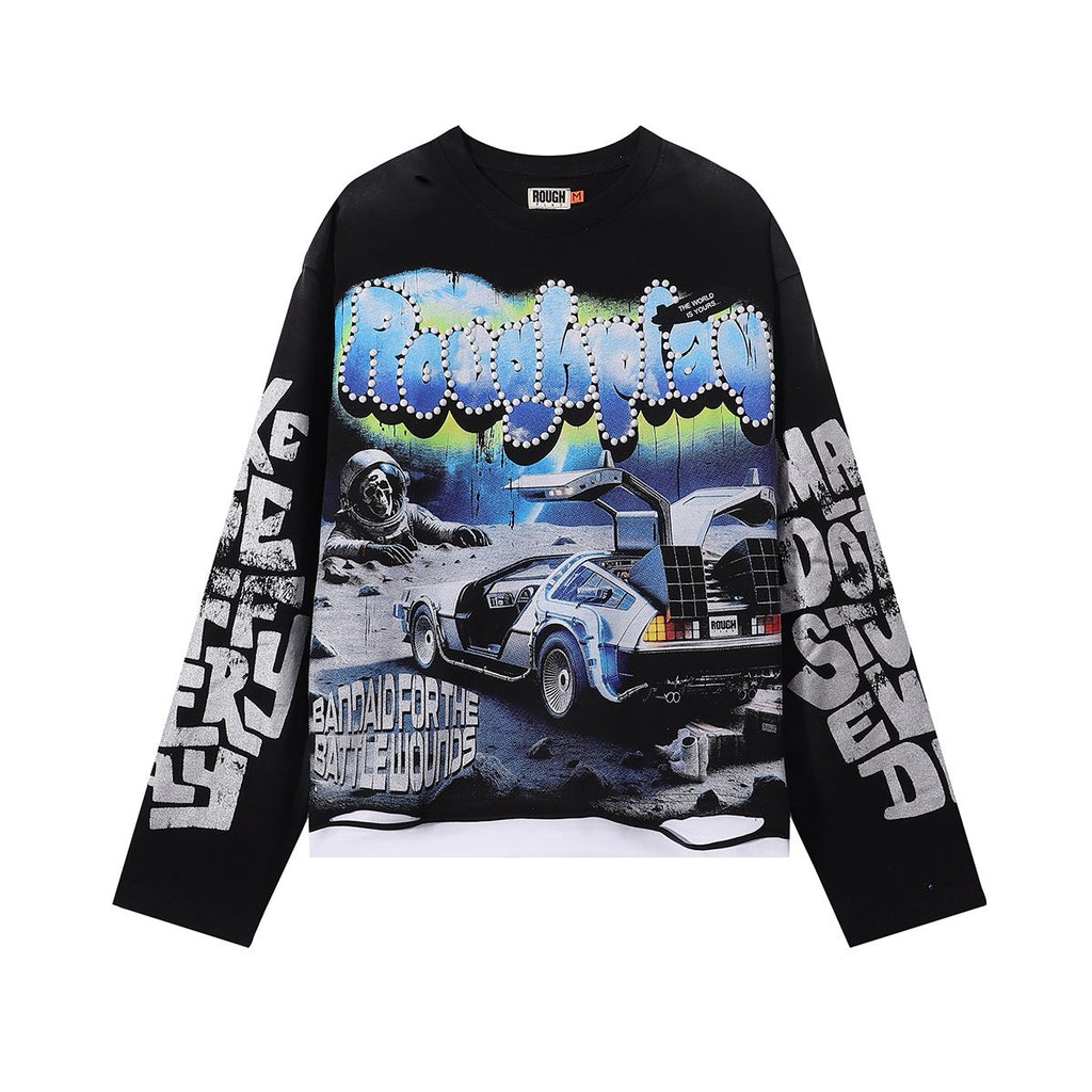 Rough Play Moon Walker Graphic Long-Sleeve T-Shirt