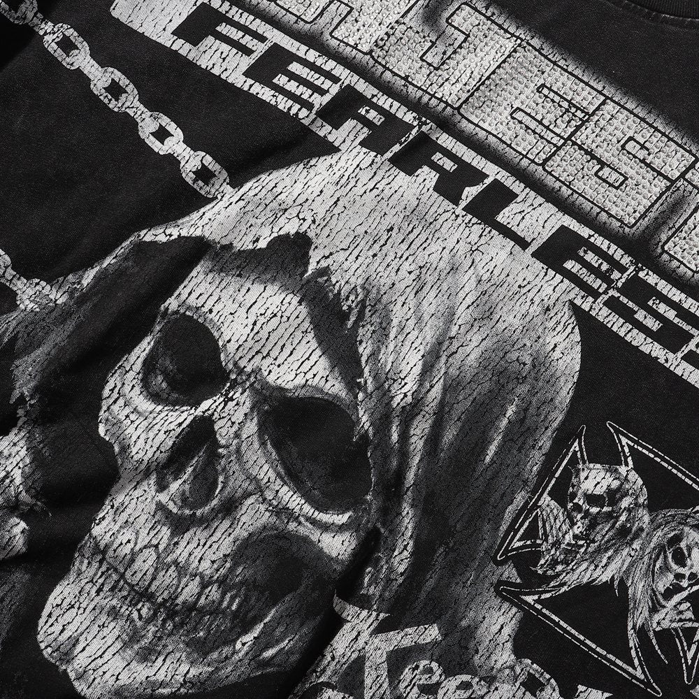 MAJESTIK Death Chain Skull Graphic T-Shirt
