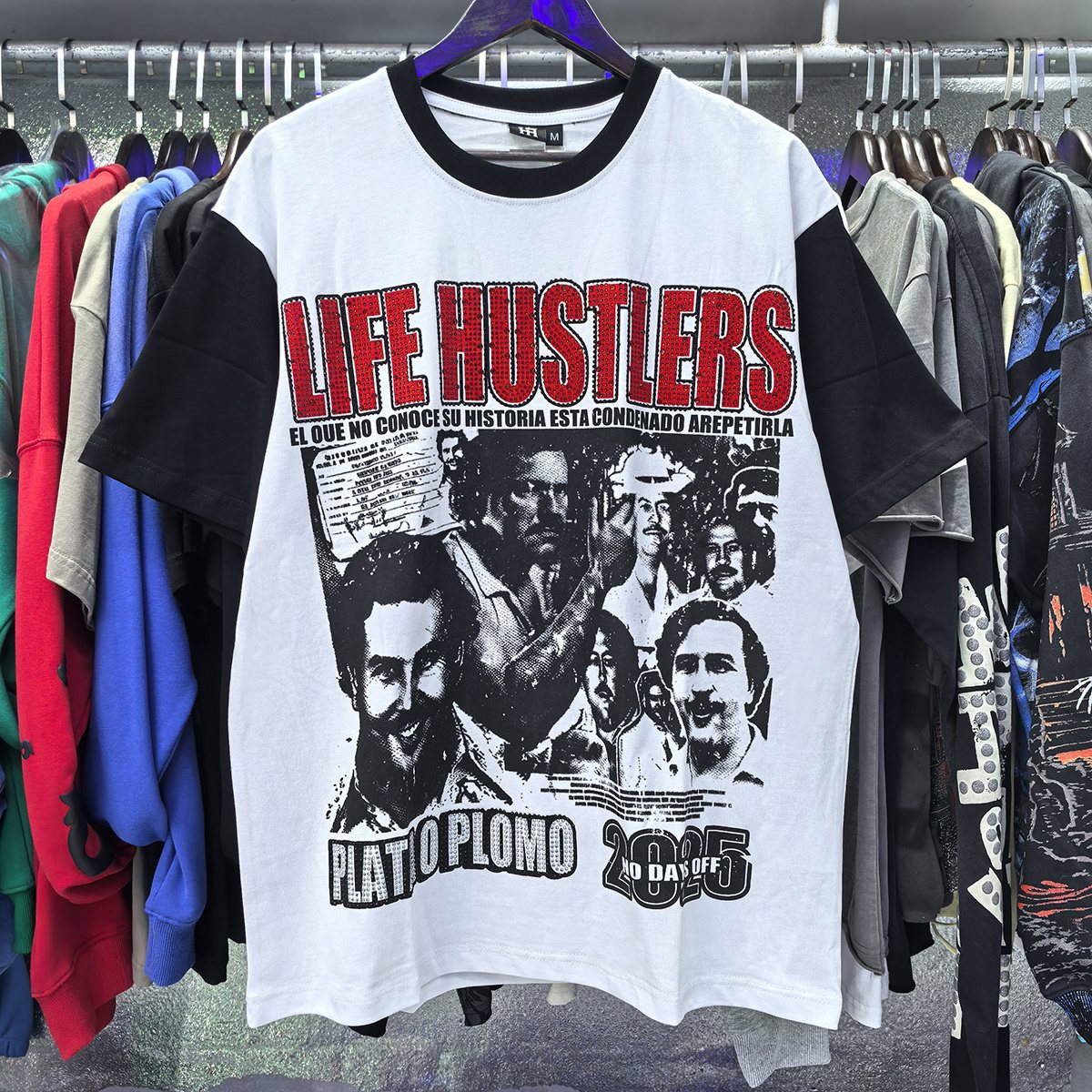 Life Hustlere Plata o Plomo Graphic T-Shirt