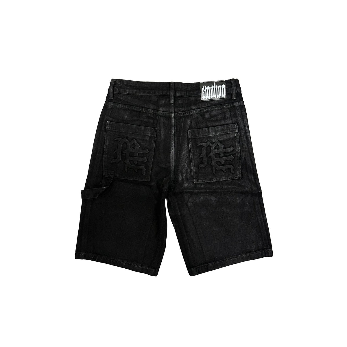 Mixed Emotion Black Logo Cargo Shorts