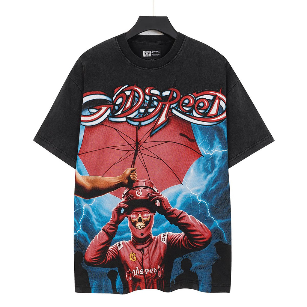Godspeed Washed Graphic Short-Sleeve T-Shirt