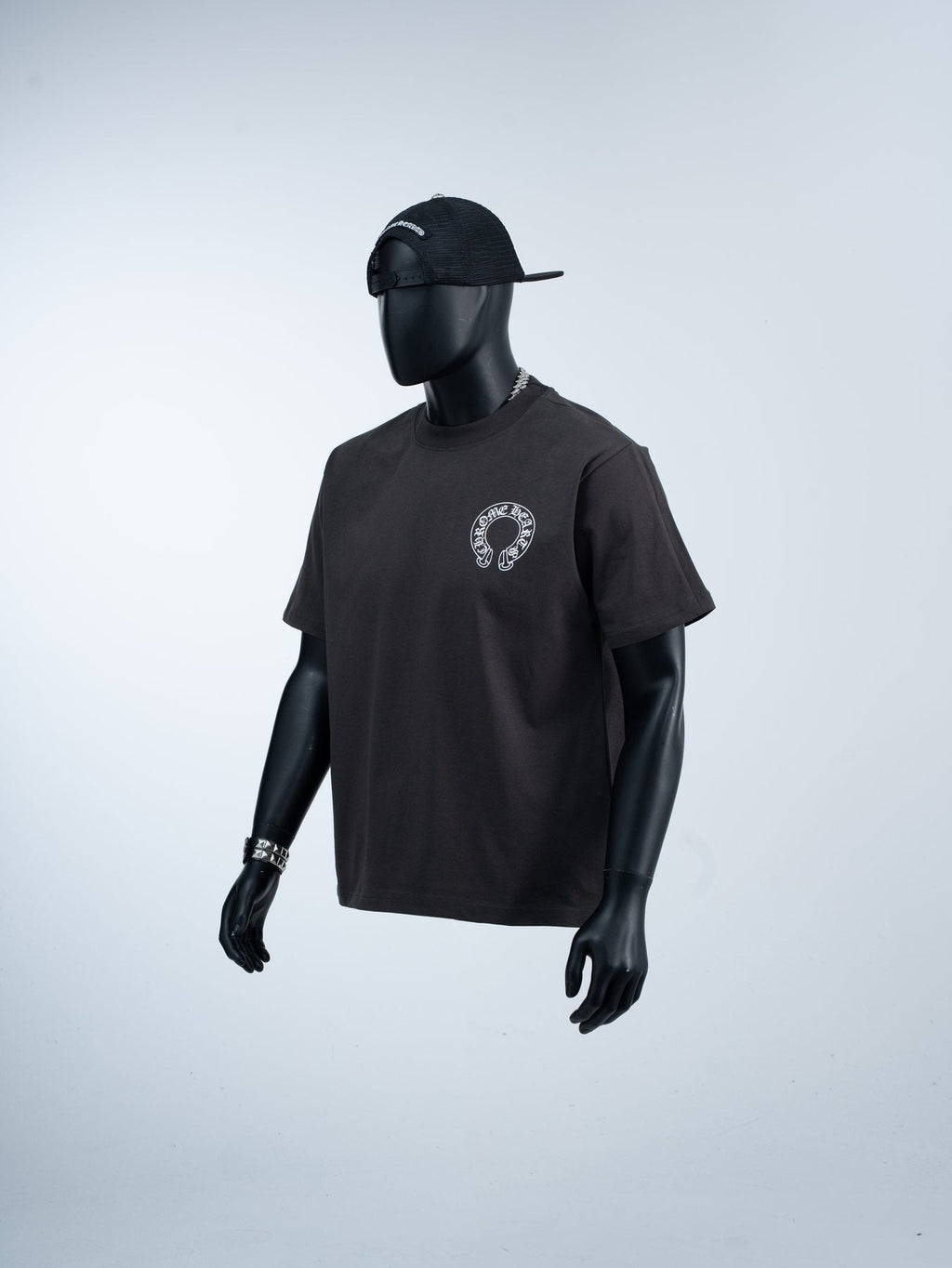 Chrome Hearts Horseshoe Gothic Graphic T-Shirt