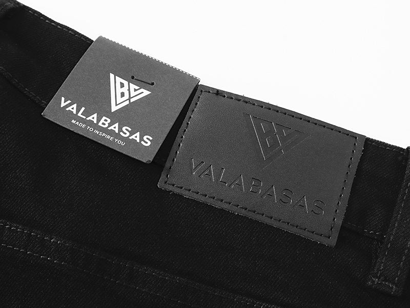 VALABASAS Black Triangle Motif Jeans