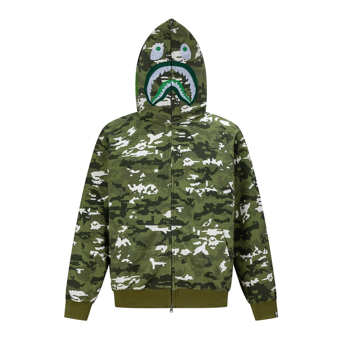 BAPE Shark Face Digital Camo Zip Hoodie