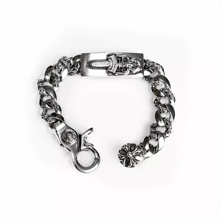 Chrome Hearts DAGGER ID FANCY LINK CLIP BRACELET 6
