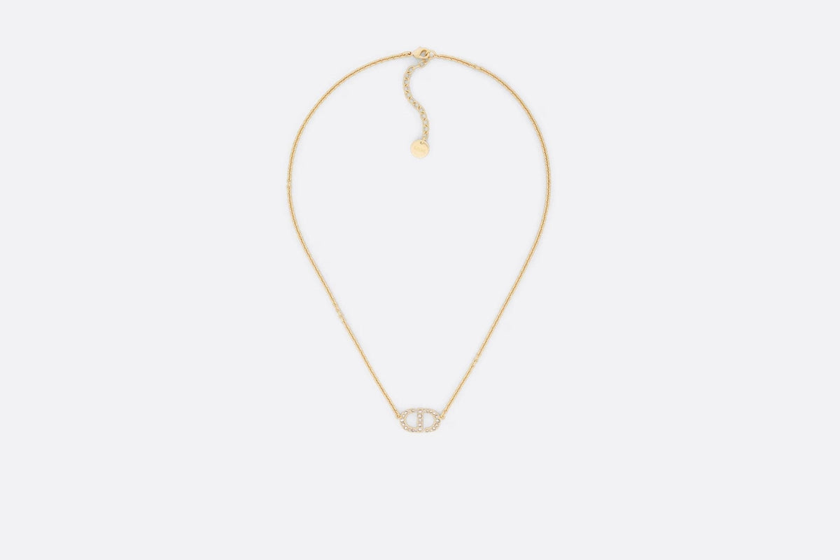 CHRISTIAN DIOR Petit CD Necklace Gold-Finish Metal(Gold)