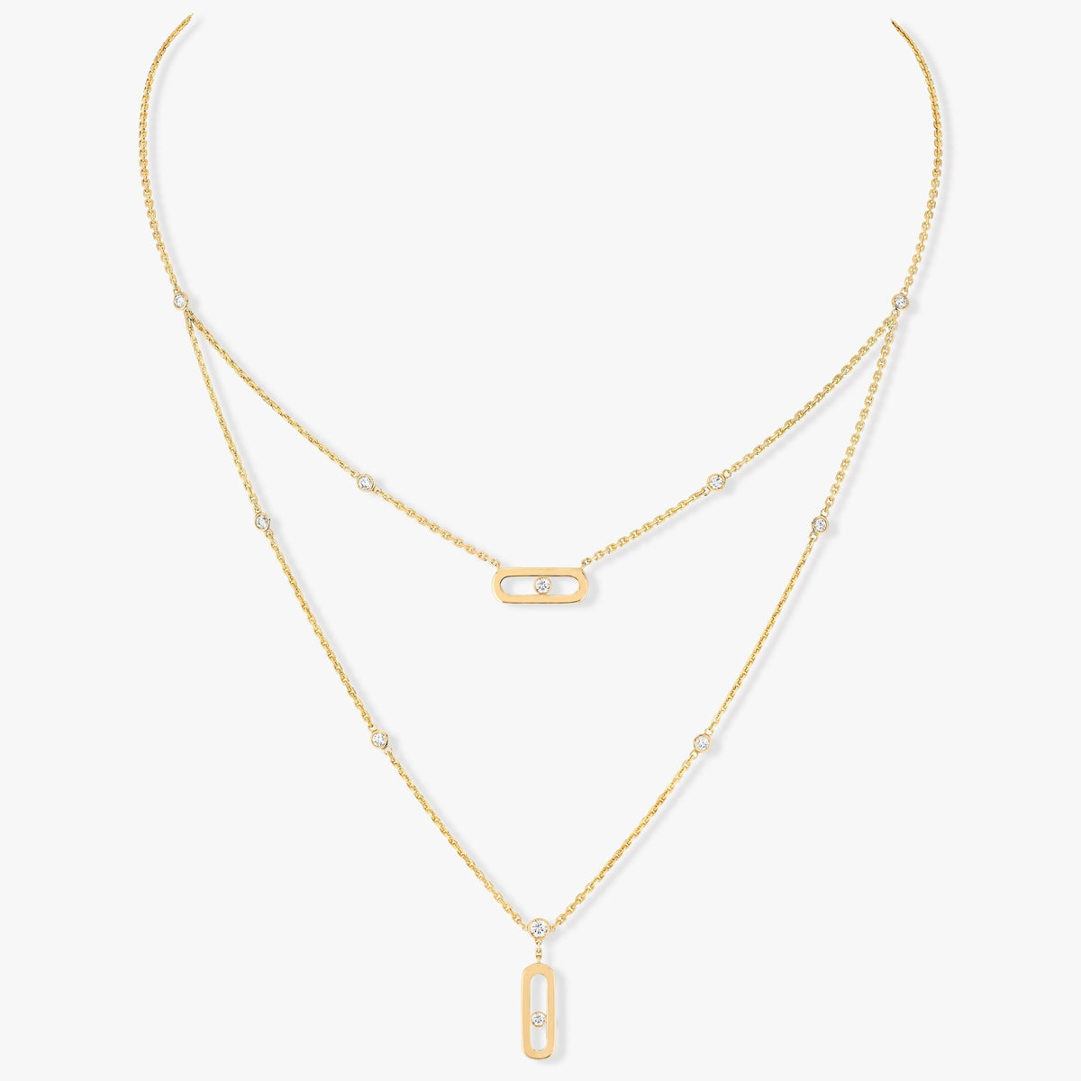 MESSIKA MOVE UNO 2 ROW DIAMOND NECKLACE