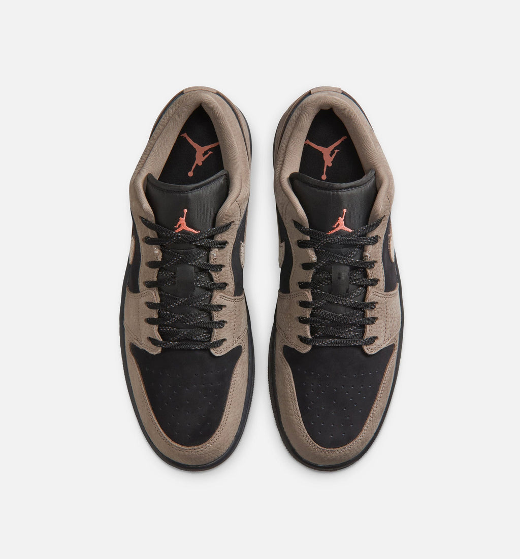 Air Jordan 1 Low SE Mens Lifestyle Shoe - Black/Olive Grey/Light Wild Mango