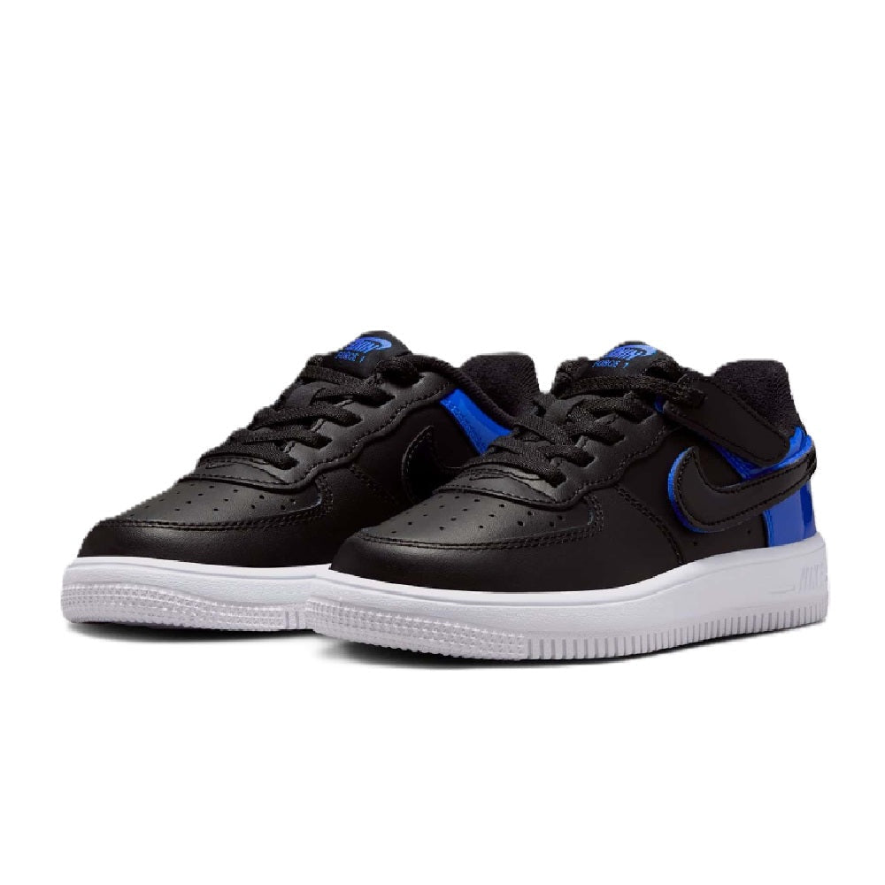 Little Kid's Nike Force 1 Low Easyon LV8 2 Black/Black-Racer Blue (HF0960 001)