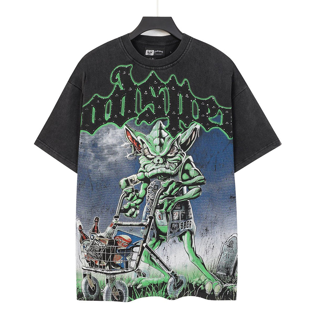Godspeed Green Cart Character Graphic T-Shirt