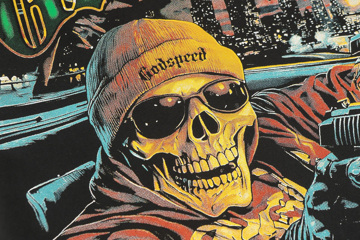 Godspeed Skull Car Graphic T-Shirt