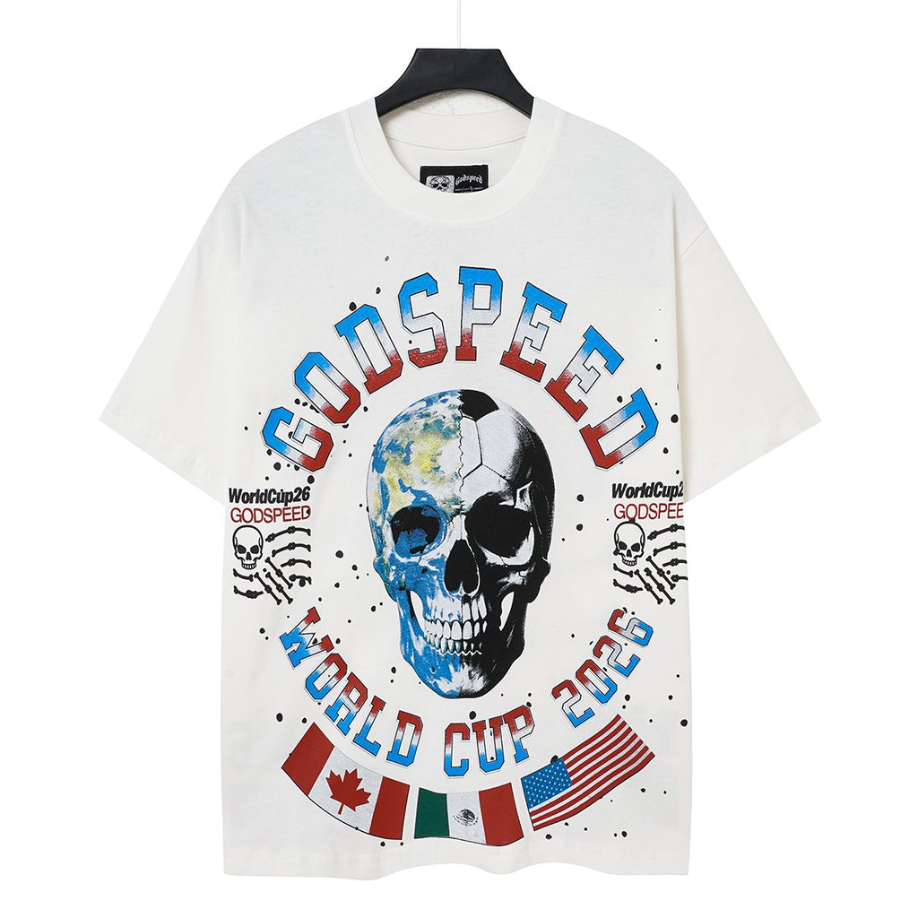 Godspeed World Cup 2026 Skull Globe T-Shirt
