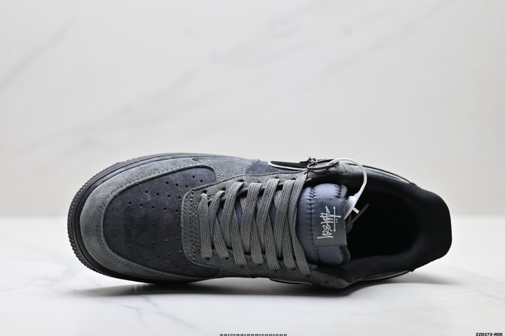 Nike Air Force 1 Low Charcoal Black Unisex Sneakers Style 08