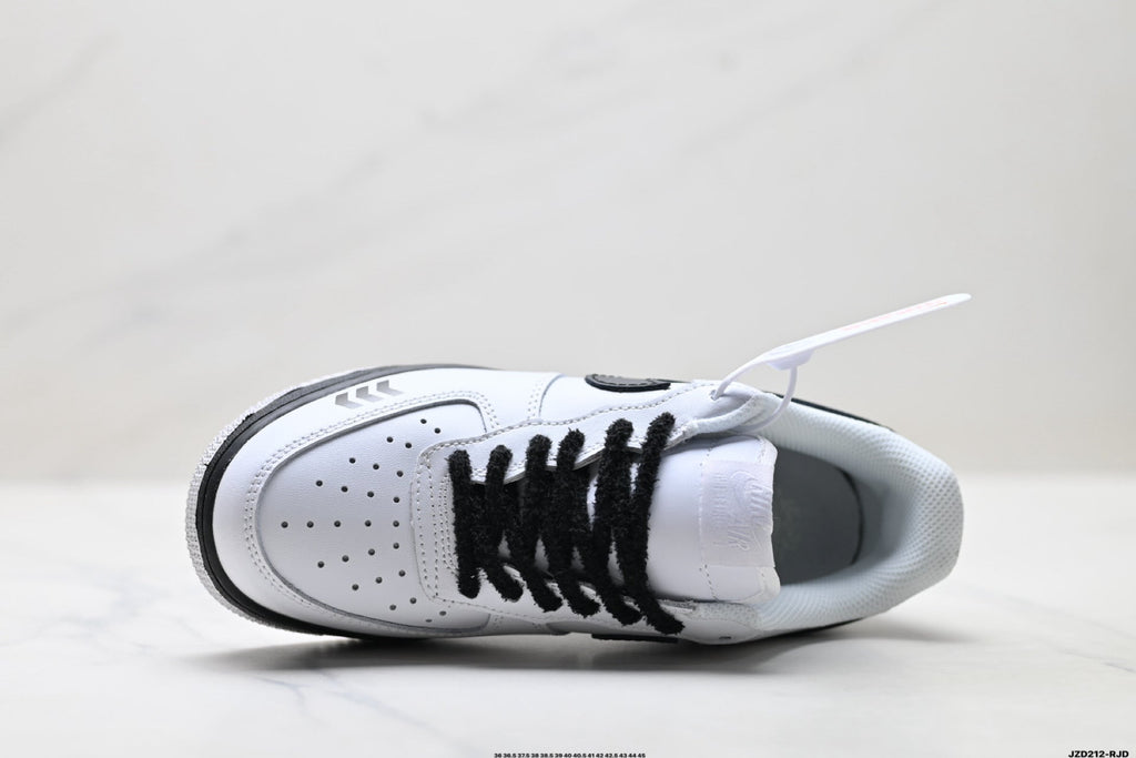 Nike Air Force 1 Low White Black Graphic Unisex Sneakers Style 17