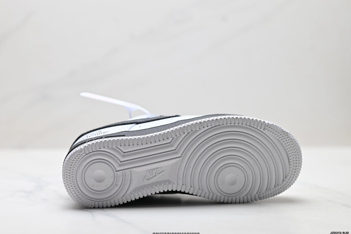 Nike Air Force 1 Low White Black Graphic Unisex Sneakers Style 17