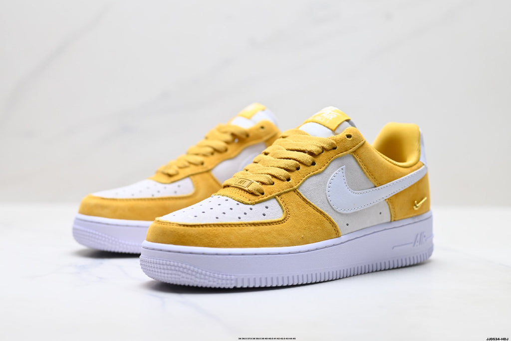 Nike Air Force 1 Low Yellow White Unisex Sneakers Style 10