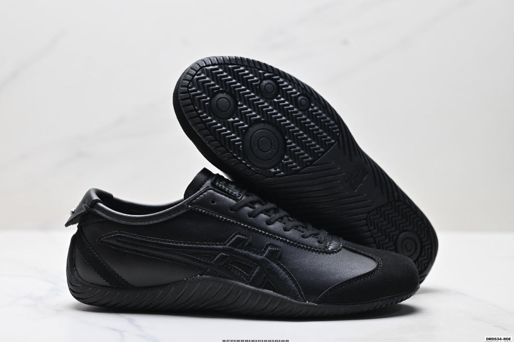 Onitsuka Tiger Low Profile Runner Black Tonal Unisex Shoes Style 36