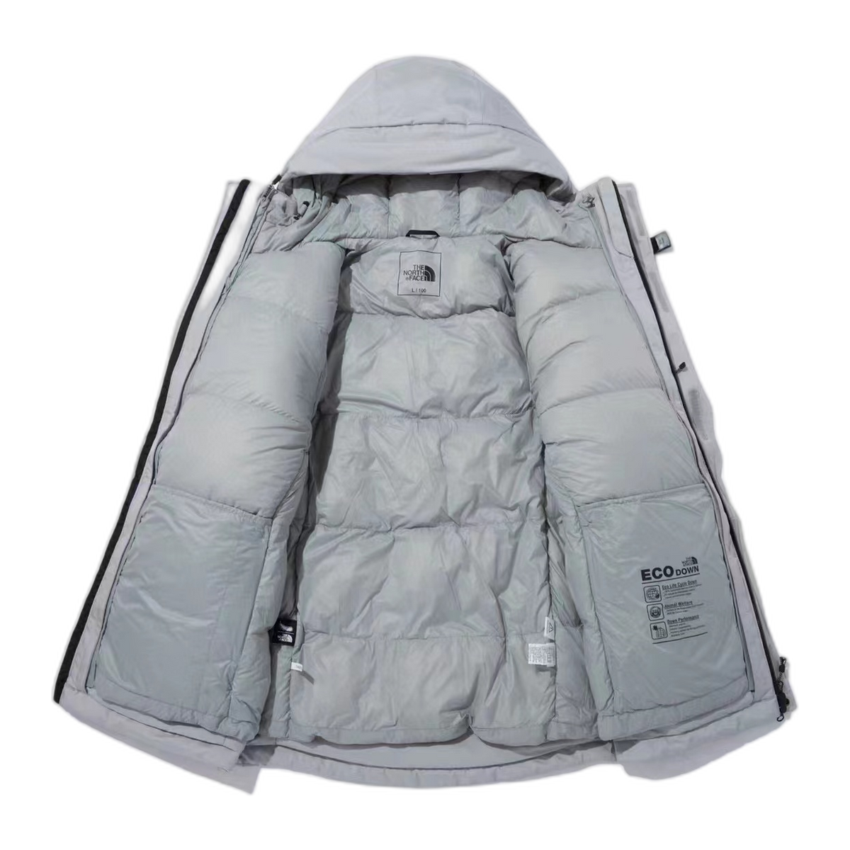 The North Face Himalayan Down Parka – Grey & White | 700-Fill | Expedition-Grade