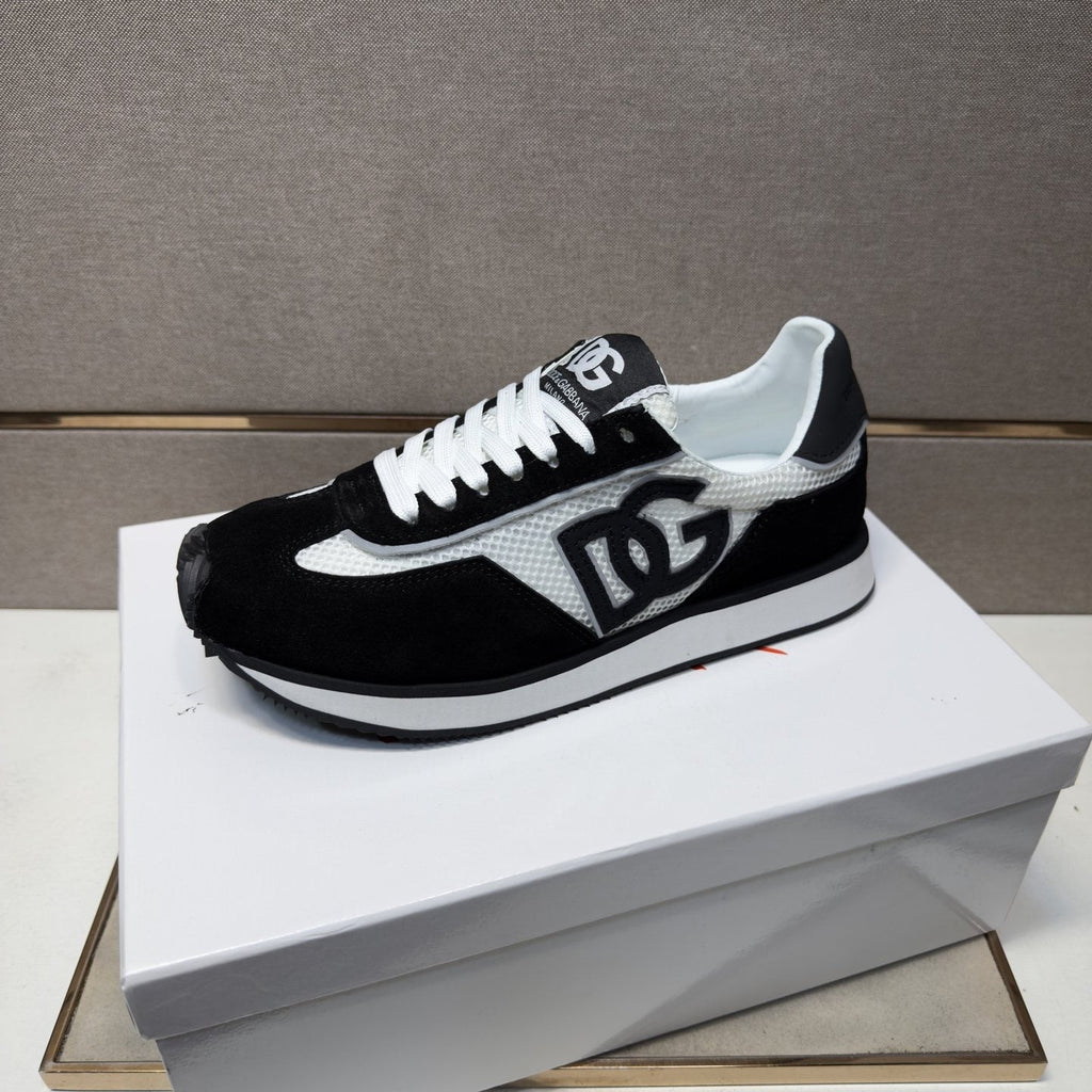 Dolce & Gabbana Black and White Panel Sneakers