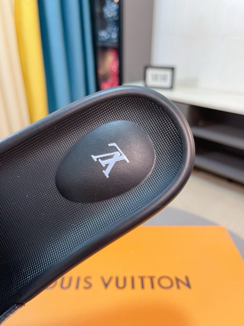 Louis Vuitton Men's Patterned Strap Slide Sandals