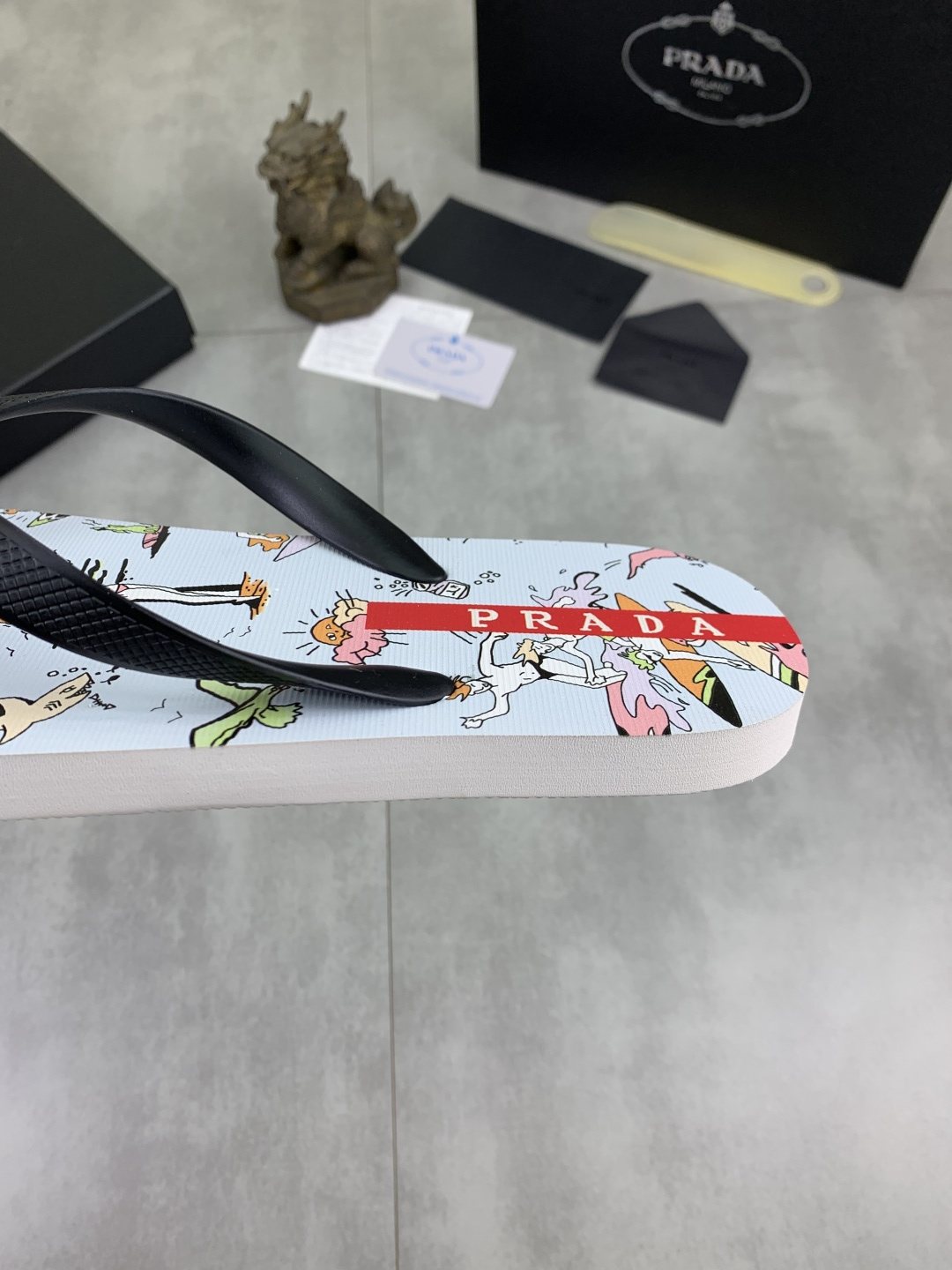 Prada Printed Thong Flip-Flops