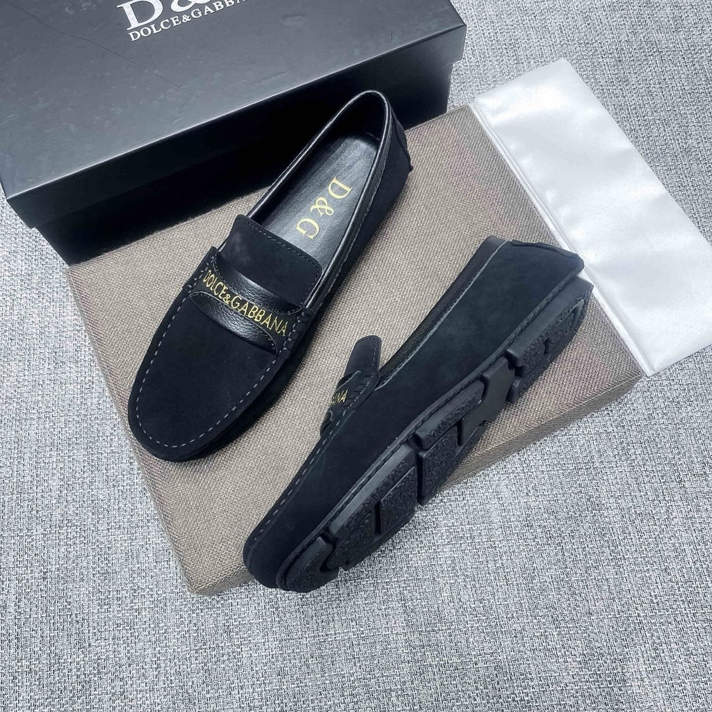 Dolce & Gabbana Men's Gold-Detail Loafers