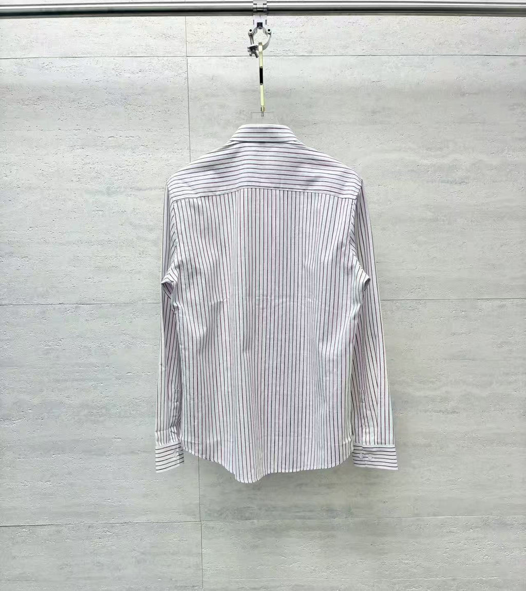 Ralph Lauren Striped Embroidered Long-Sleeve Button-Up Shirt