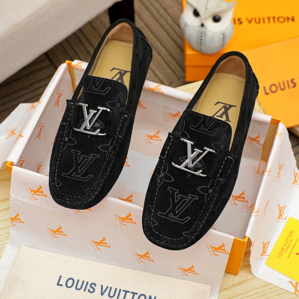 Louis Vuitton Embossed Driving Loafers