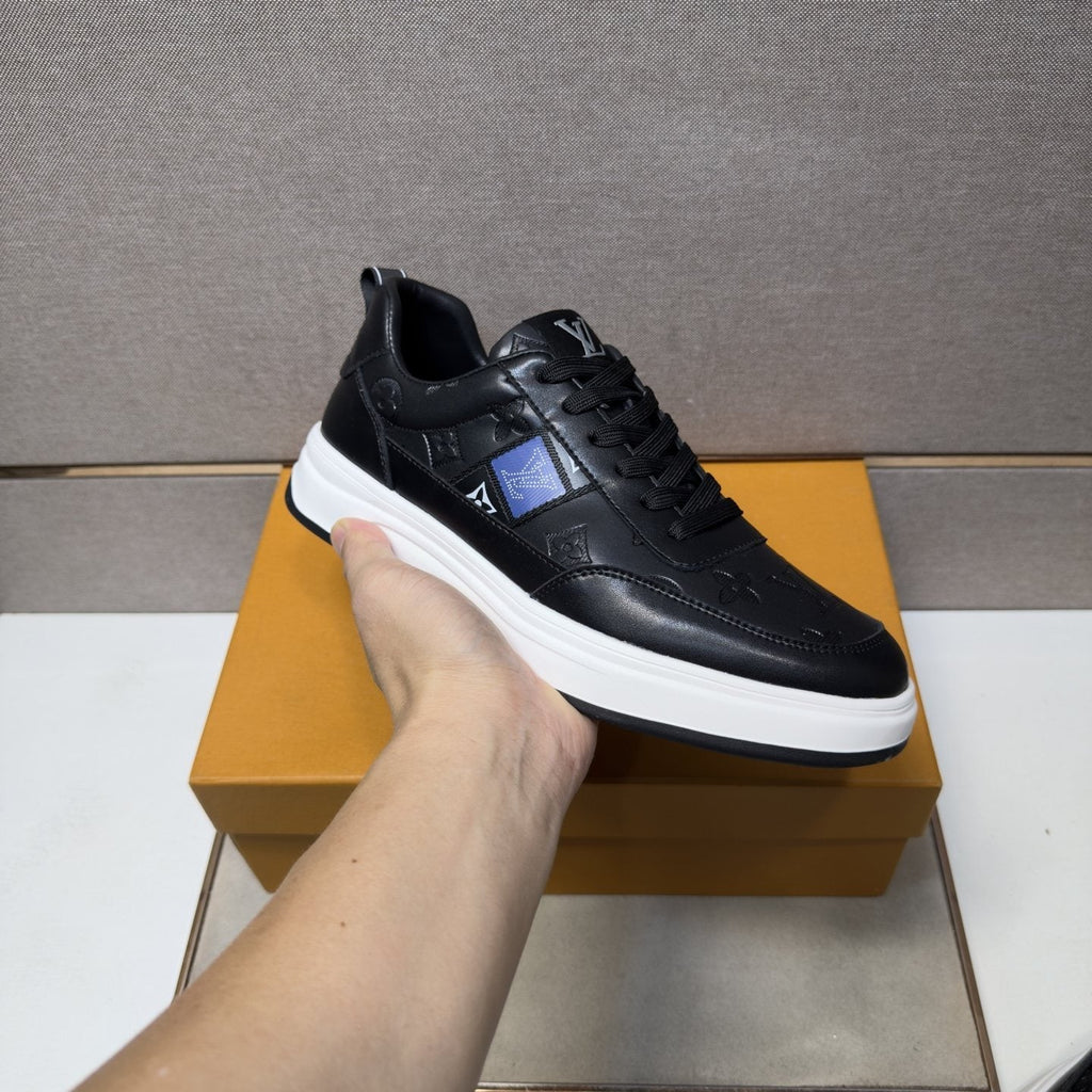Louis Vuitton Blue-Accent Low-Top Sneakers