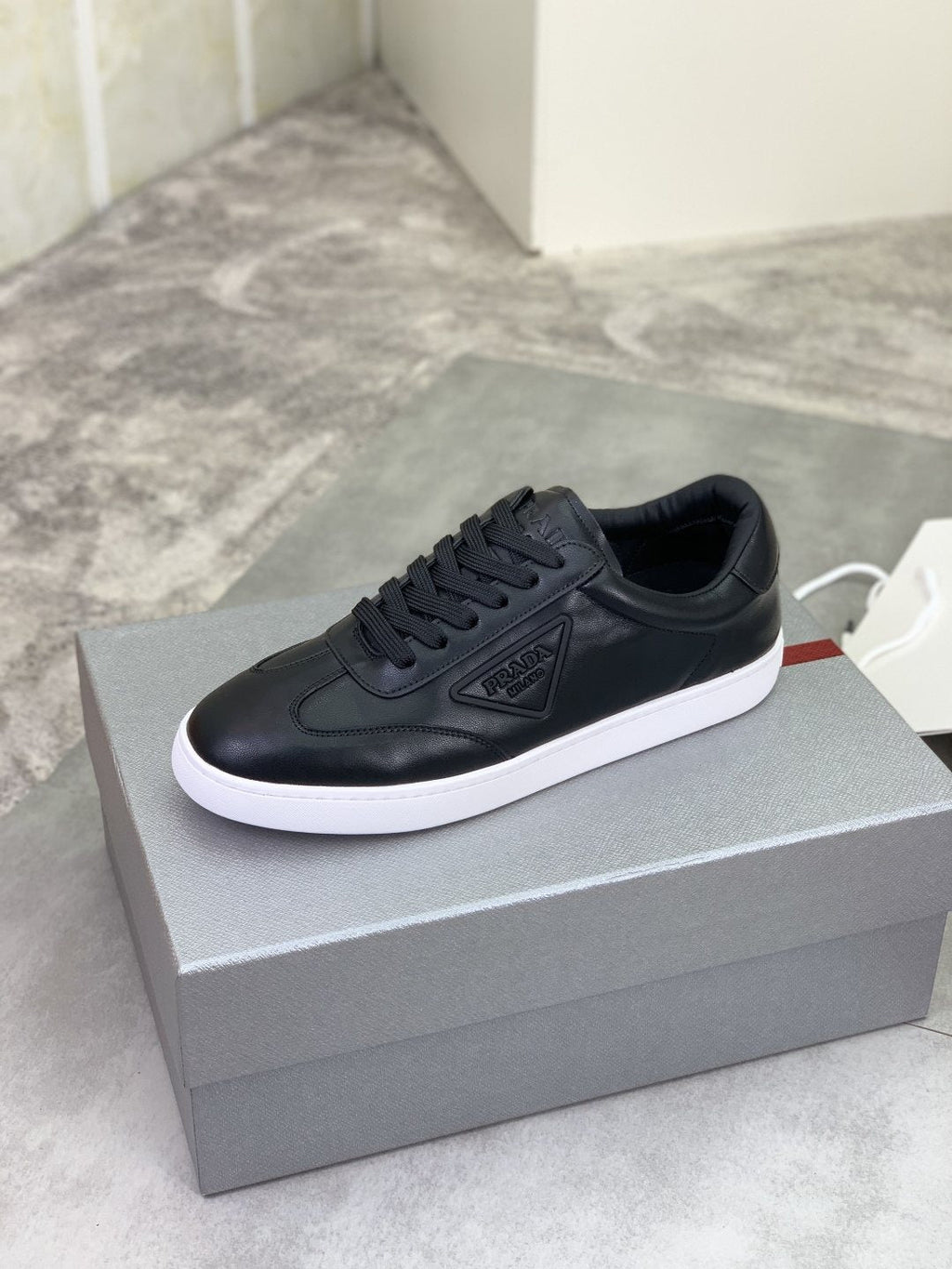 Prada Paneled Low-Top Sneakers