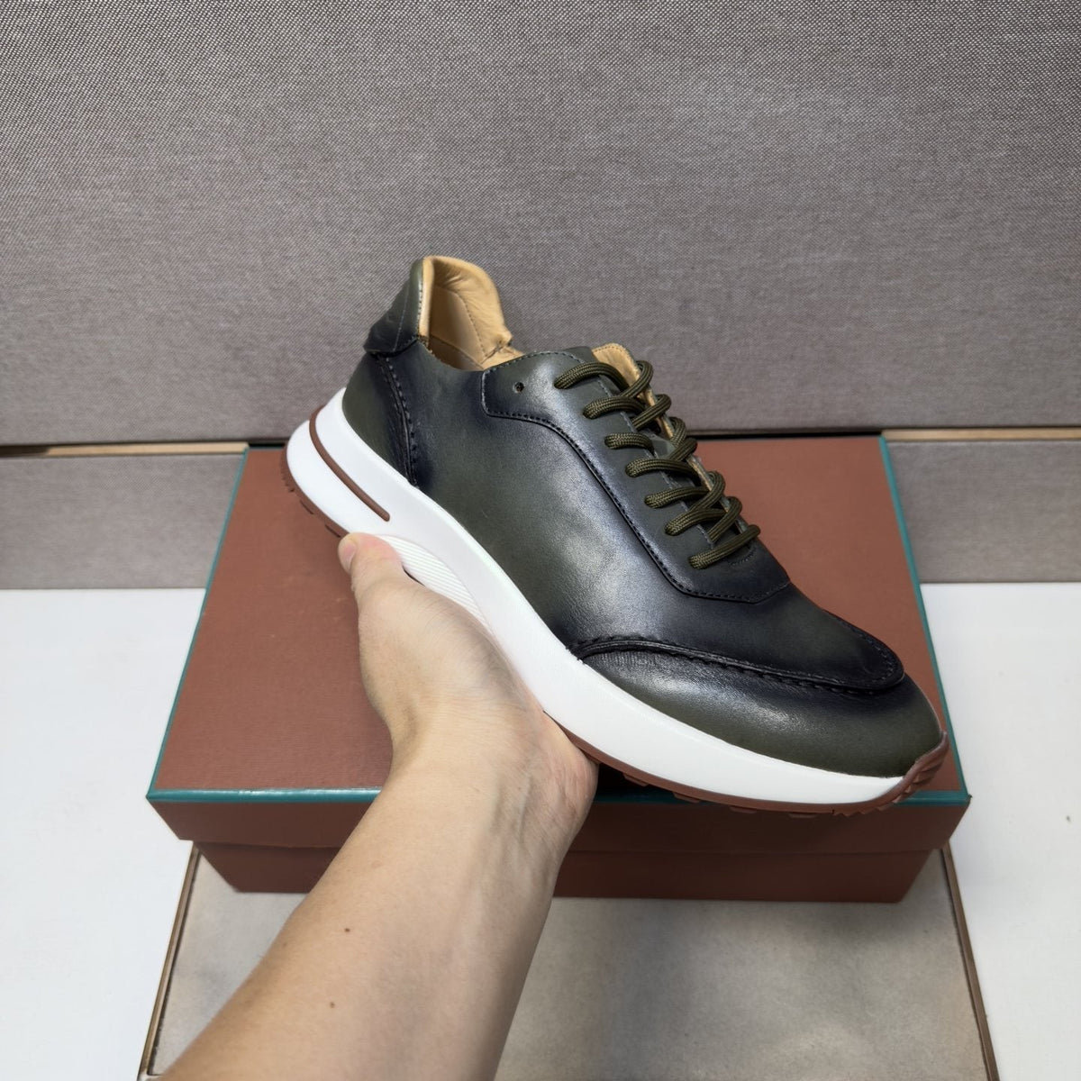 Loro Piana Men's Leather Casual Sneakers
