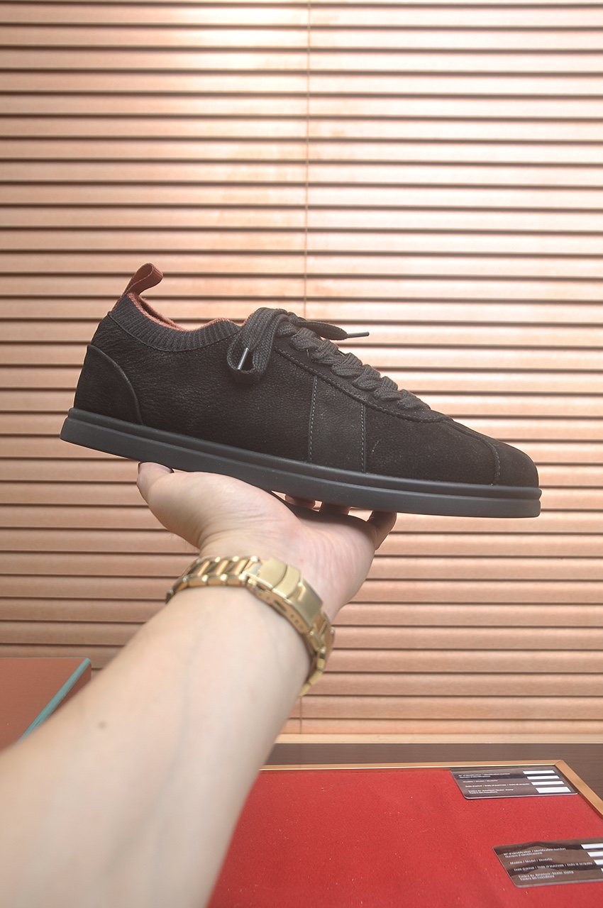 Loro Piana Low-Top Lace-Up Sneakers - Low-Profile Rubber Sole