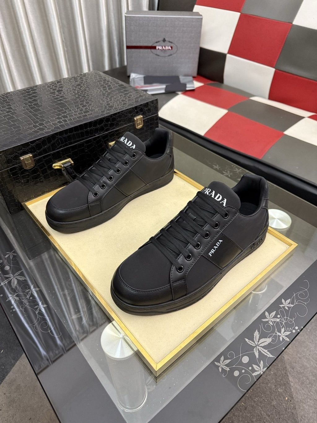 Prada Low-Top Lace-Up Sneakers