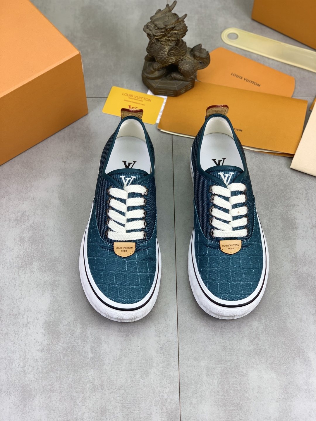 Louis Vuitton Textured Low-Top Sneakers