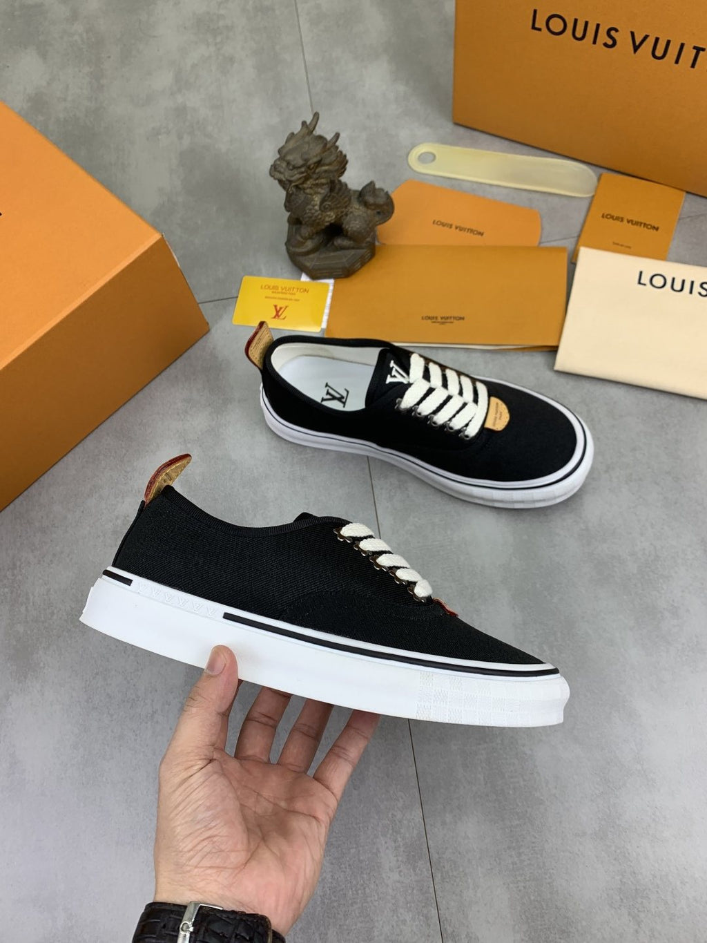 Louis Vuitton Textured Low-Top Sneakers