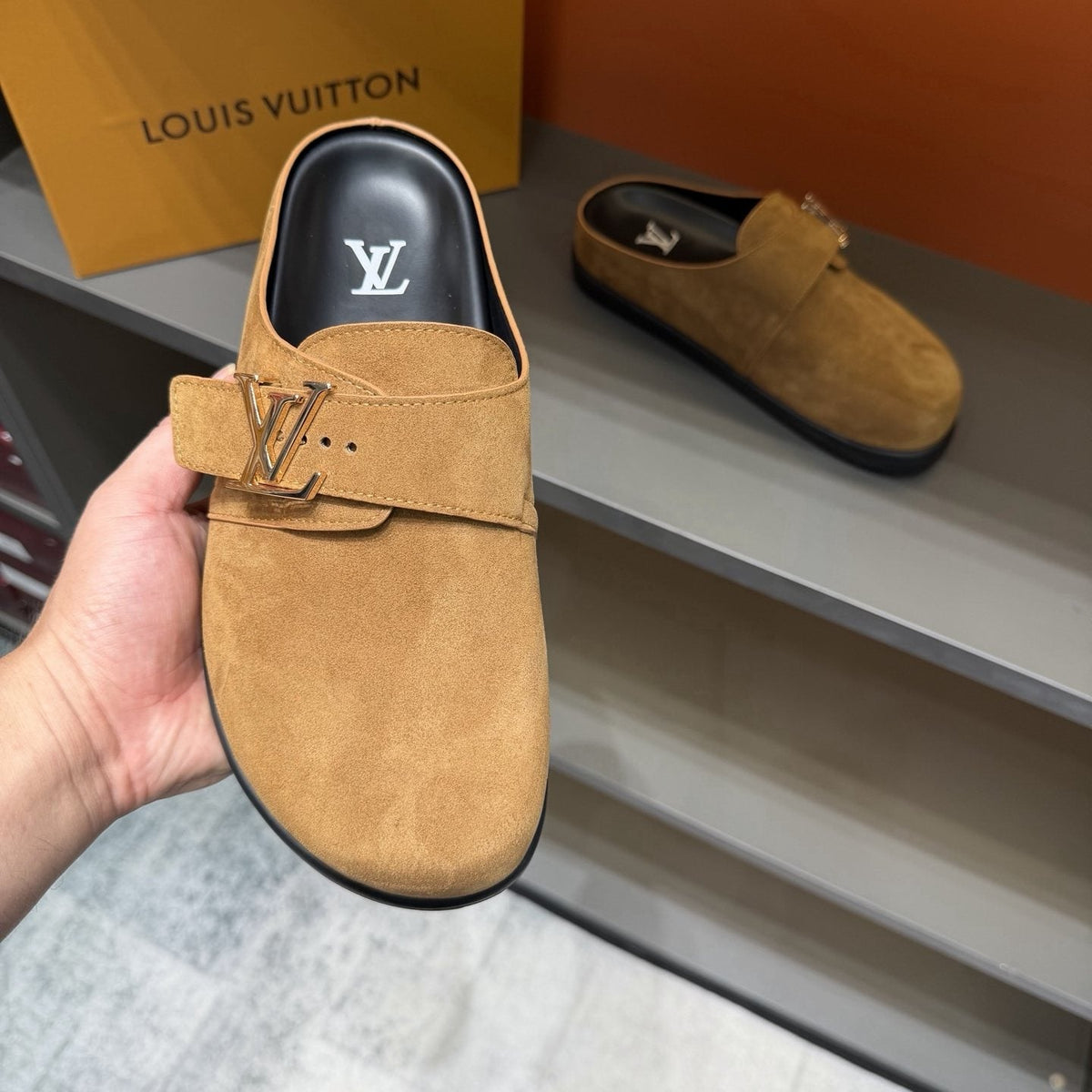 Louis Vuitton Men's Adjustable Strap Slip-On Shoes
